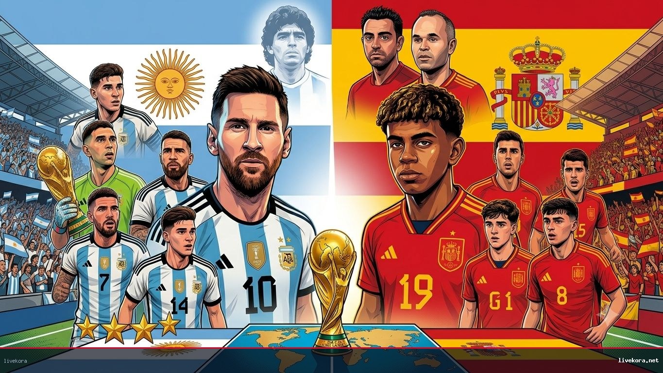نهائي كأس العالم: إسبانيا ضد الأرجنتين.. موعد المباراة والقنوات